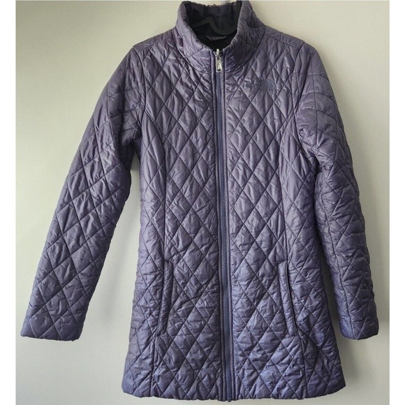 The North Face Jackets & Blazers - The North Face Primaloft Womens Quilted Jacket Coat Zipper Front Purple/Gray, M